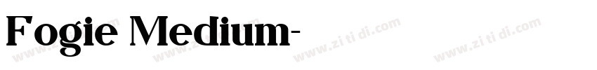 Fogie Medium字体转换